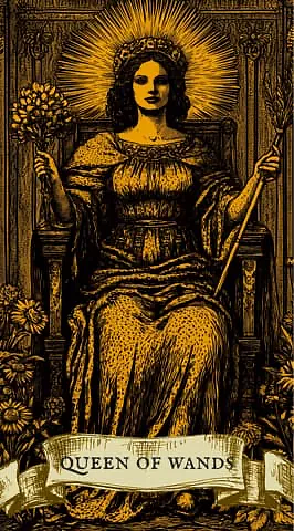 The Queen of Wands card