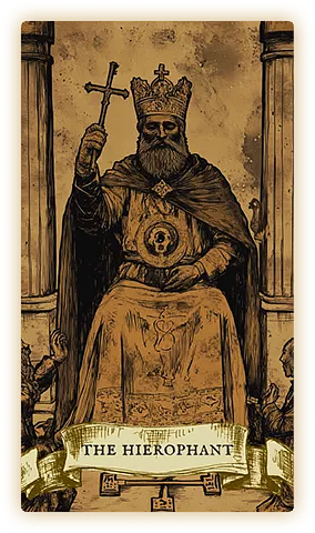 The Hierophant tarot card in reading
