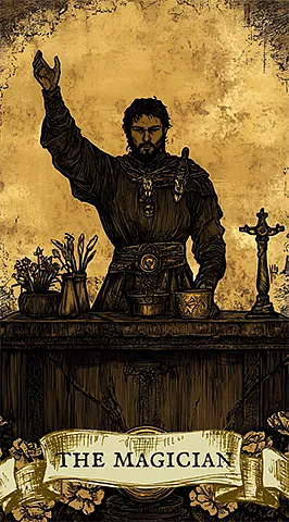 The Magician card in love