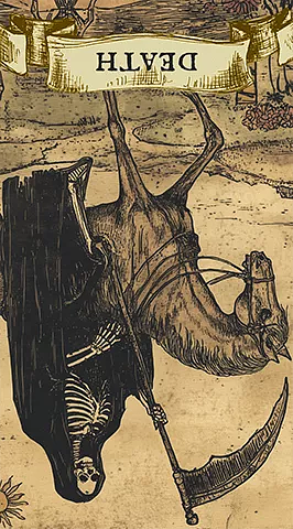 The reversed Death card