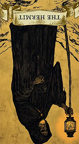 reversed card "Hermit"
