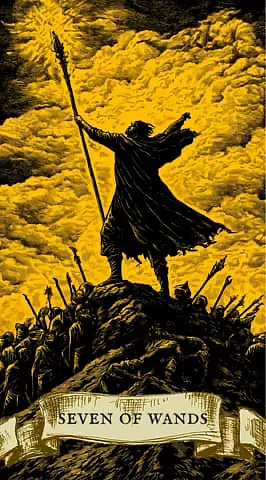 the card "Seven of Wands"