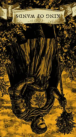 the reversed card "King of Wands"
