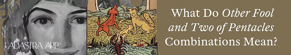 Combination Two of Pentacles and Fool Tarot Cards