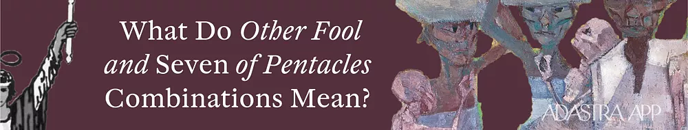 Combination Eight of Pentacles and Fool Tarot Cards