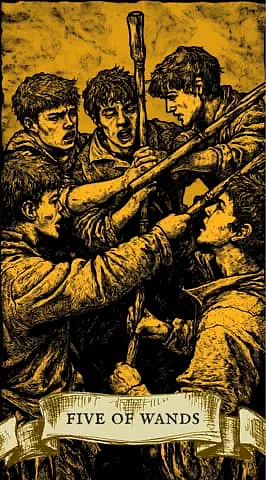 the card "Five of Wands"
