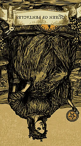 the reversed card "Queen of Pentacles" fell out for you