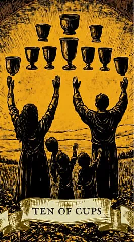 Today, the card "Ten of Cups" fell out for you