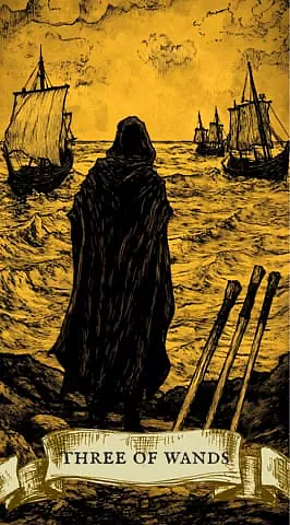 Today, the card "Three of Wands" fell out for you