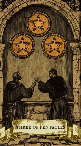 Today, the card "Three of Pentacles" fell out for you