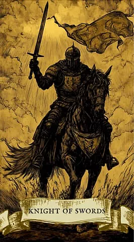 the card "Knight of Swords" fell out for you