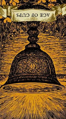 the reversed card "Ace of Cups" fell out for you
