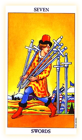 Today the card "Seven of Swords" fell out for you