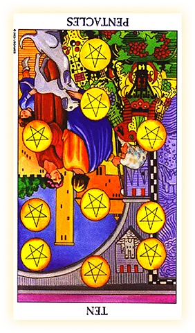 reversed "Ten of Pentacles