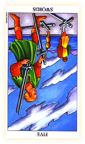 reversed "Five of Swords"