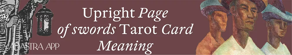 tarot card page of swords meaning