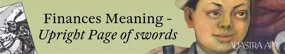 what does page of swords tarot card mean upright