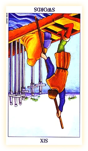 reversed Six of Swords