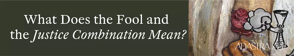 justice and fool tarot