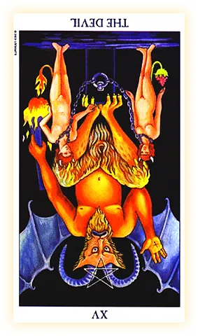 The Devil card reversed