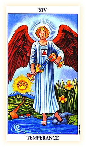 The Temperance card in tarot
