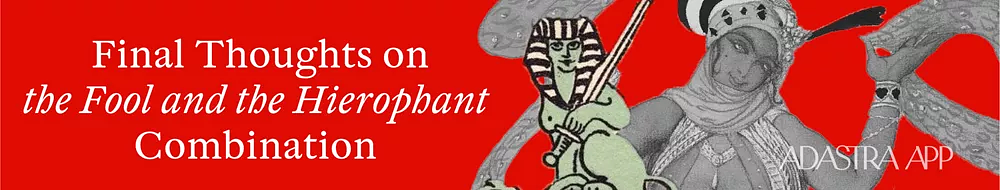 Combination Hierophant and Fool Tarot Cards