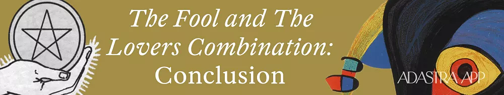 Combination Lovers and Fool Tarot Cards