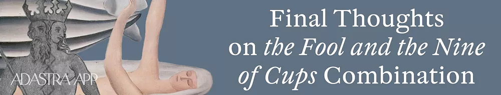 Nine of Cups and Fool Combination