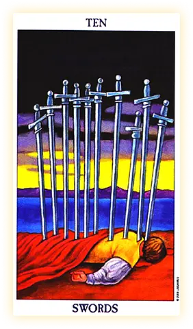 September 5. Today the card "Ten of Swords" fell out for you