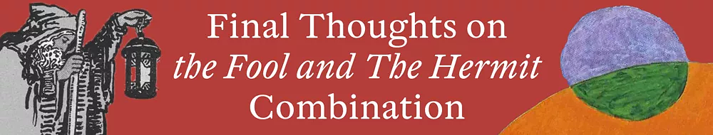 Combination Hermit and Fool Tarot Cards