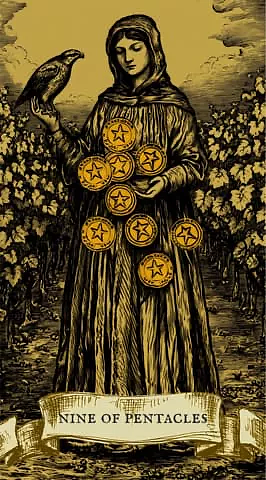 The Nine of Pentacles in Tarot
