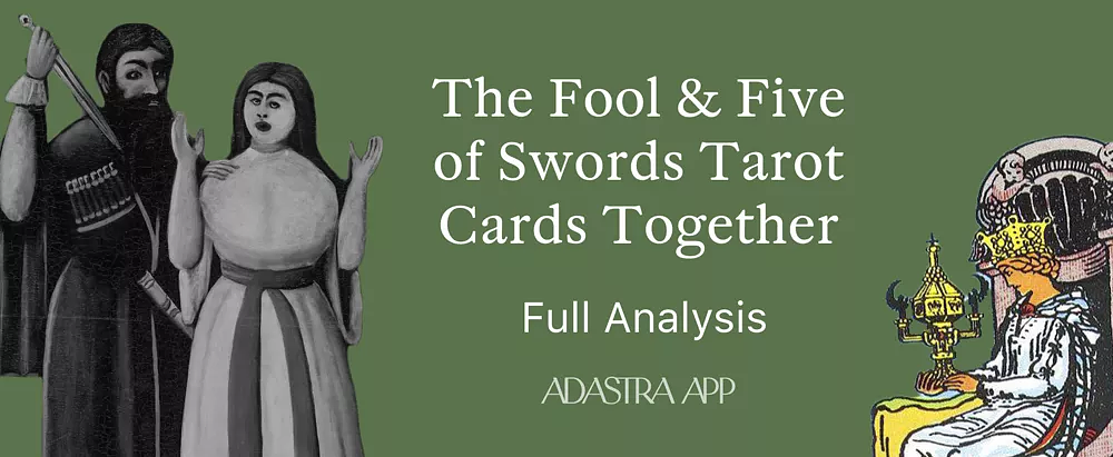 Fool & five of Swords Tarot Card Combination