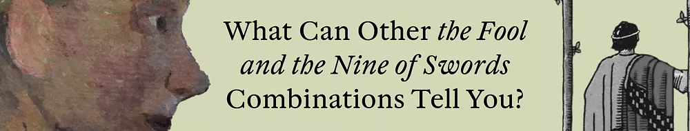 Combination Nine of Swords and Fool Tarot Cards