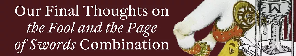 Page of Swords and Fool Combination
